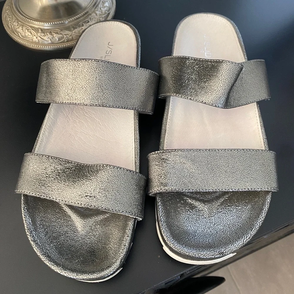 J Slides Womens Edie Open Toe Casual Slide Sandals